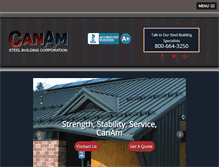 Tablet Screenshot of canamsteelbuildings.com